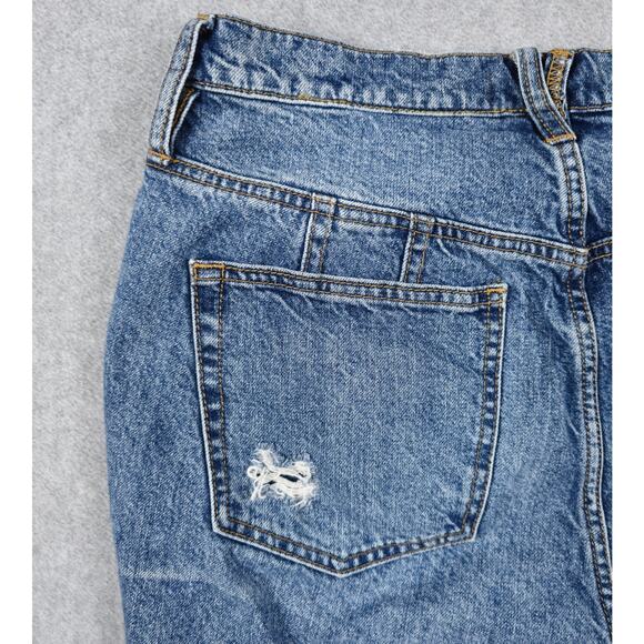 We the Free Jeans Womens Size 32 CRVY Destructed Straight Leg Free People - Picture 6 of 16